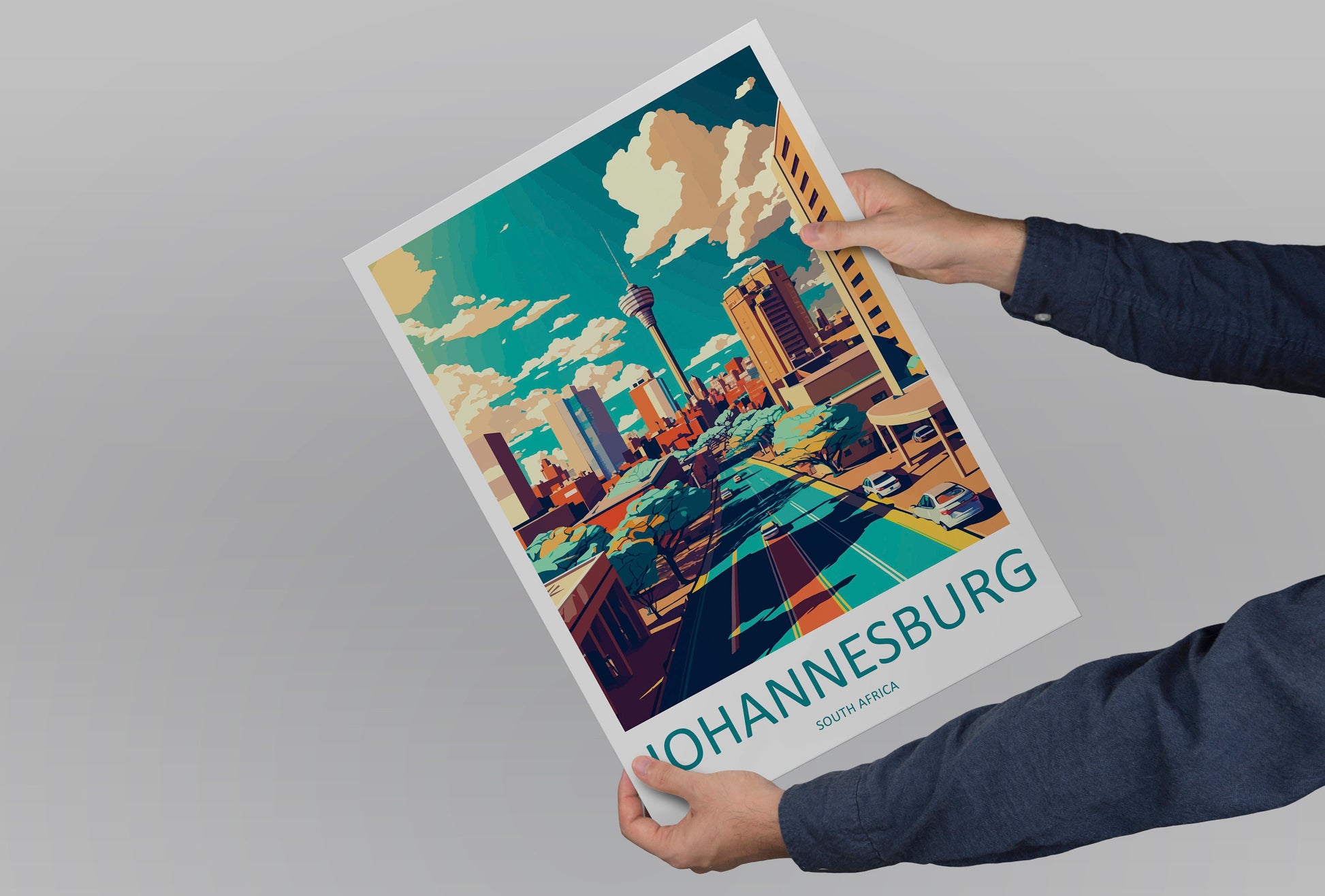 Johannesburg Travel Print Wall Art Johannesburg Wall Hanging Home Décor Johannesburg Gift Art Lovers South Africa Art Print Johannesburg Art