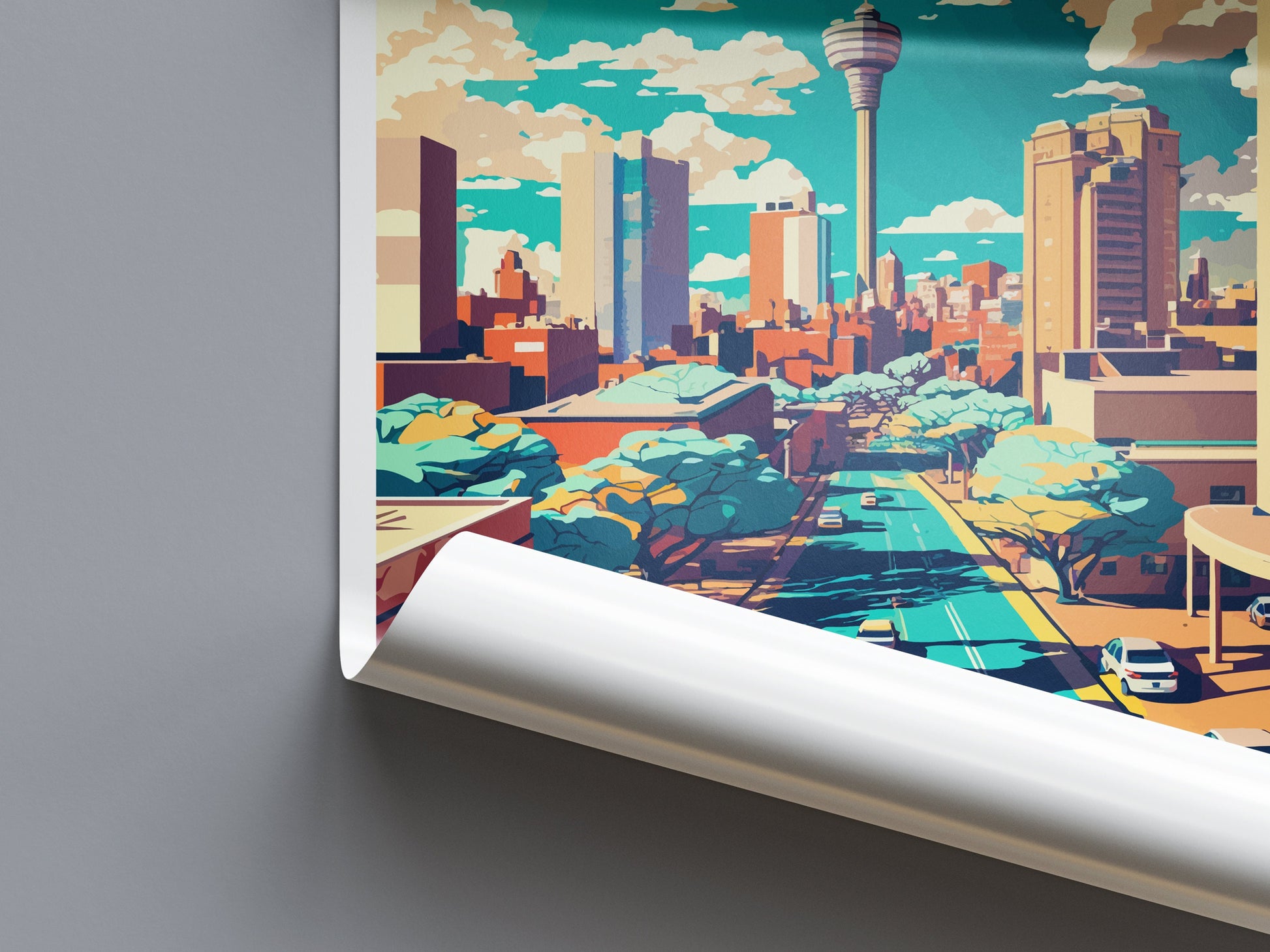 Johannesburg Travel Print Wall Art Johannesburg Wall Hanging Home Décor Johannesburg Gift Art Lovers South Africa Art Print Johannesburg Art