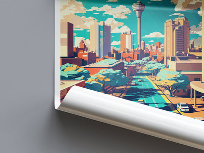 Johannesburg Travel Print Wall Art Johannesburg Wall Hanging Home Décor Johannesburg Gift Art Lovers South Africa Art Print Johannesburg Art