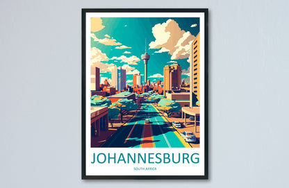 Johannesburg Travel Print Wall Art Johannesburg Wall Hanging Home Décor Johannesburg Gift Art Lovers South Africa Art Print Johannesburg Art