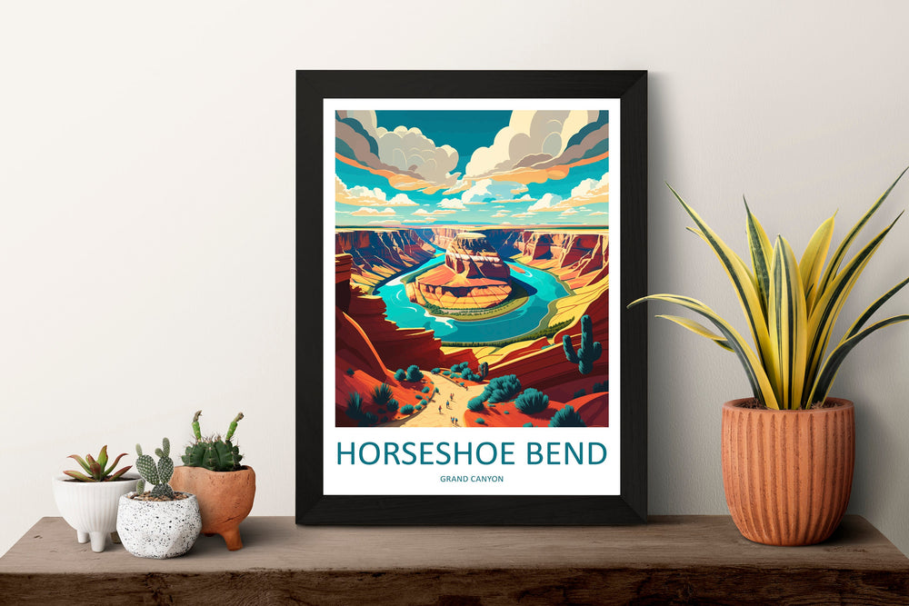 Horseshoe Bend Travel Print Wall Art Horseshoe Bend Wall Hanging Home Decor National Park Gift Horseshoe Bend Lovers National Park Art