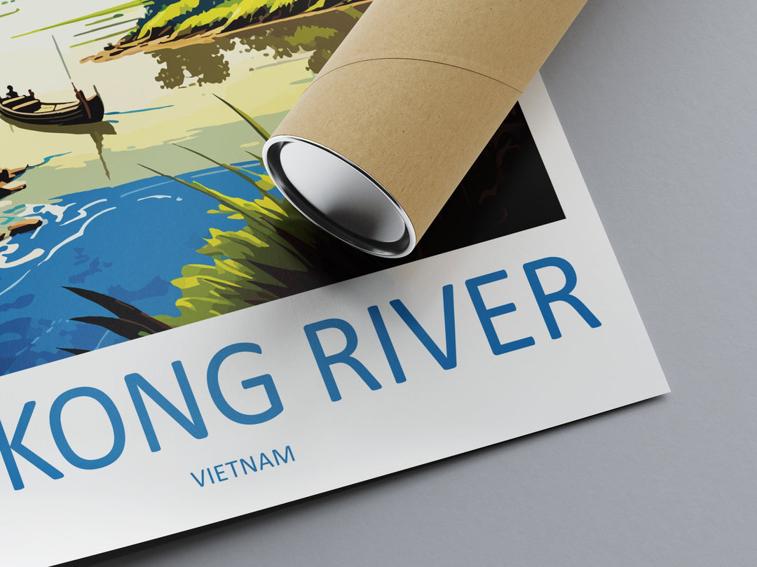 Mekong River Travel Print Wall Art Mekong River Wall Hanging Home Décor Mekong River Gift Art Lovers Vietnam Art Lover Gift Mekong River Art