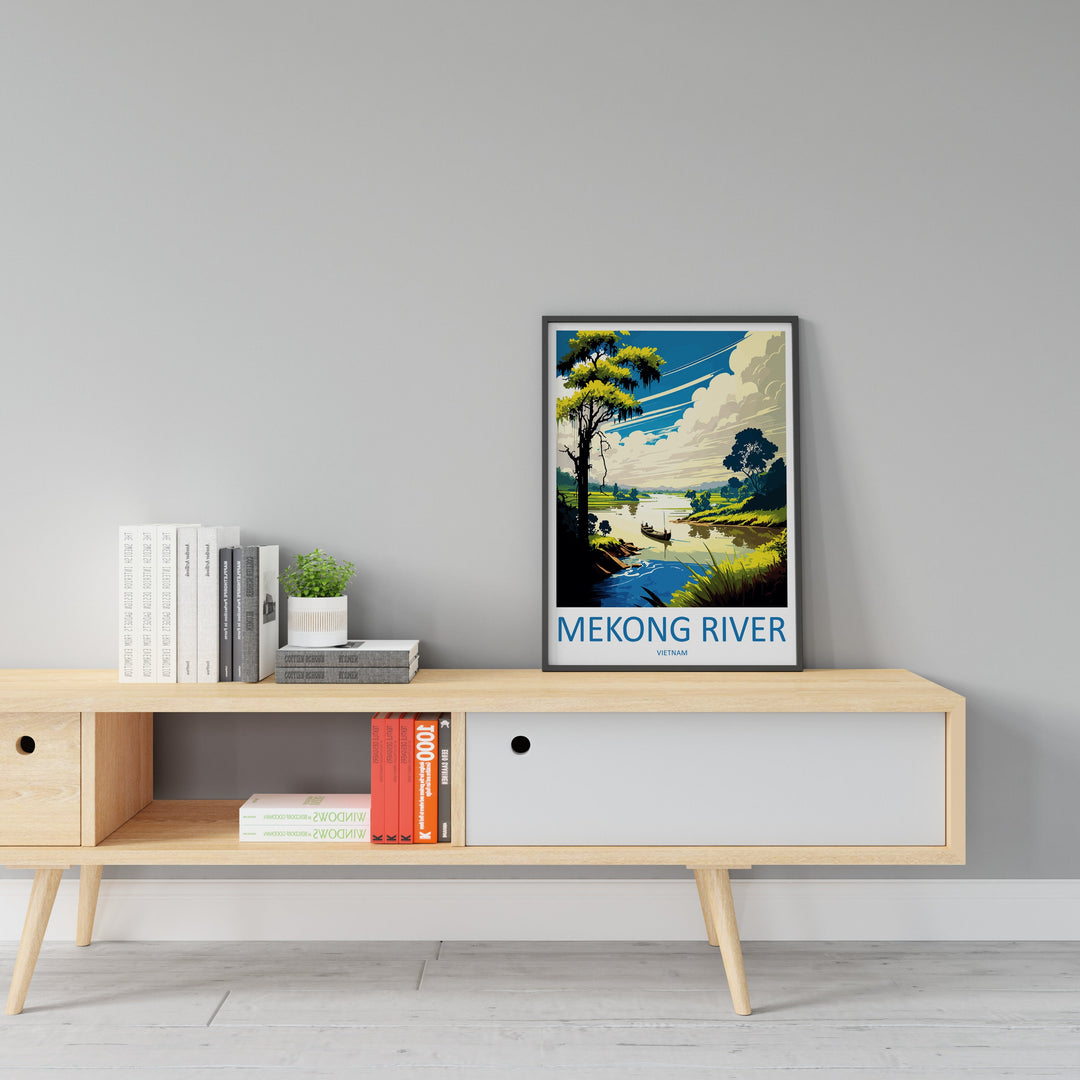 Mekong River Travel Print Wall Art Mekong River Wall Hanging Home Décor Mekong River Gift Art Lovers Vietnam Art Lover Gift Mekong River Art