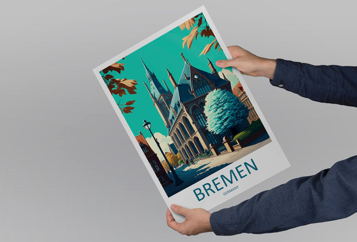 Bremen Travel Print Wall Art Bremen Wall Hanging Home Décor Bremen Gift Art Lovers Germany Art Lover Gift Bremen Art Bremen Travel Gift
