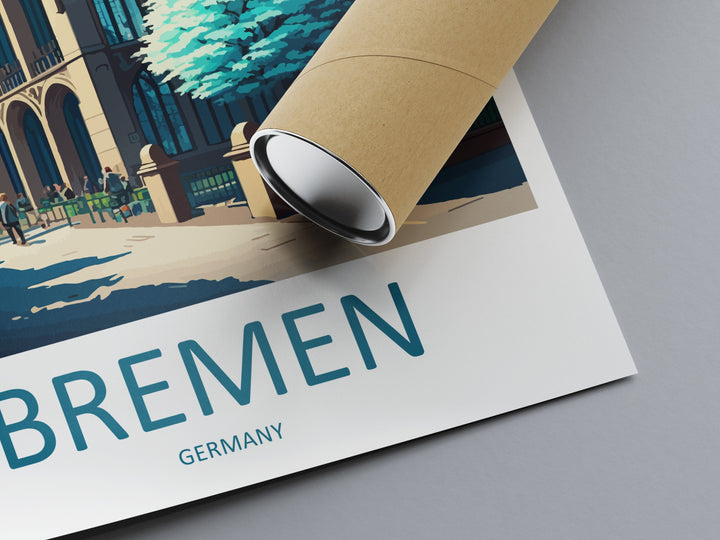Bremen Travel Print Wall Art Bremen Wall Hanging Home Décor Bremen Gift Art Lovers Germany Art Lover Gift Bremen Art Bremen Travel Gift