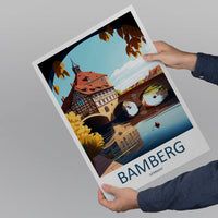 Bamberg Travel Print Wall Art Bamberg Wall Hanging Home Décor Bamberg Gift Art Lovers Germany Art Lover Gift Bamberg Art Bamberg Travel Gift