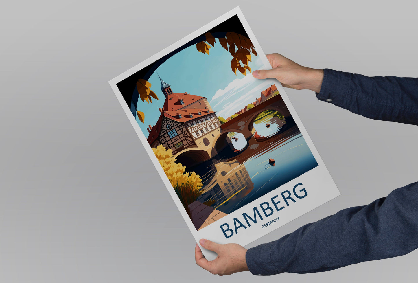 Bamberg Travel Print Wall Art Bamberg Wall Hanging Home Décor Bamberg Gift Art Lovers Germany Art Lover Gift Bamberg Art Bamberg Travel Gift