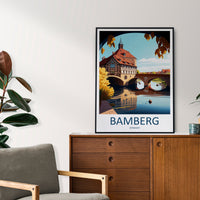 Bamberg Travel Print Wall Art Bamberg Wall Hanging Home Décor Bamberg Gift Art Lovers Germany Art Lover Gift Bamberg Art Bamberg Travel Gift