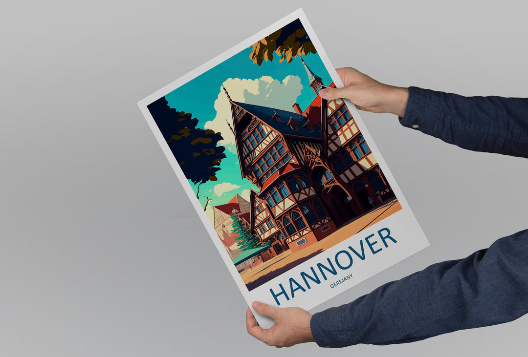 Hannover Travel Print Wall Art Hannover Wall Hanging Home Décor Hannover Gift Art Lovers Germany Art Lover Gift Hannover Art Travel Gift