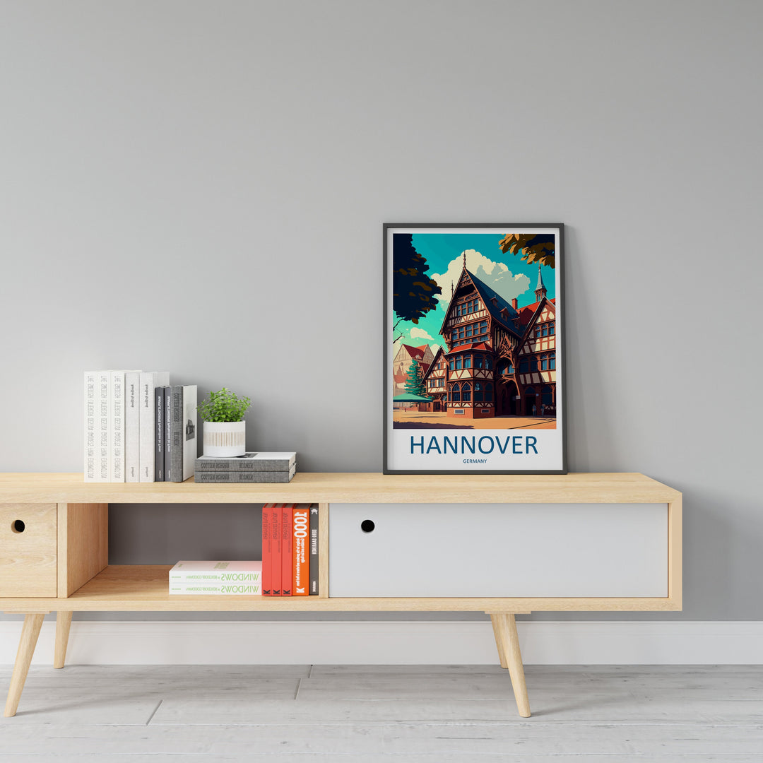 Hannover Travel Print Wall Art Hannover Wall Hanging Home Décor Hannover Gift Art Lovers Germany Art Lover Gift Hannover Art Travel Gift