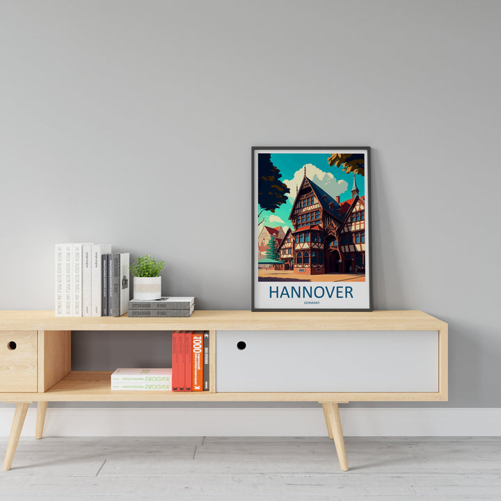 Hannover Travel Print Wall Art Hannover Wall Hanging Home Décor Hannover Gift Art Lovers Germany Art Lover Gift Hannover Art Travel Gift