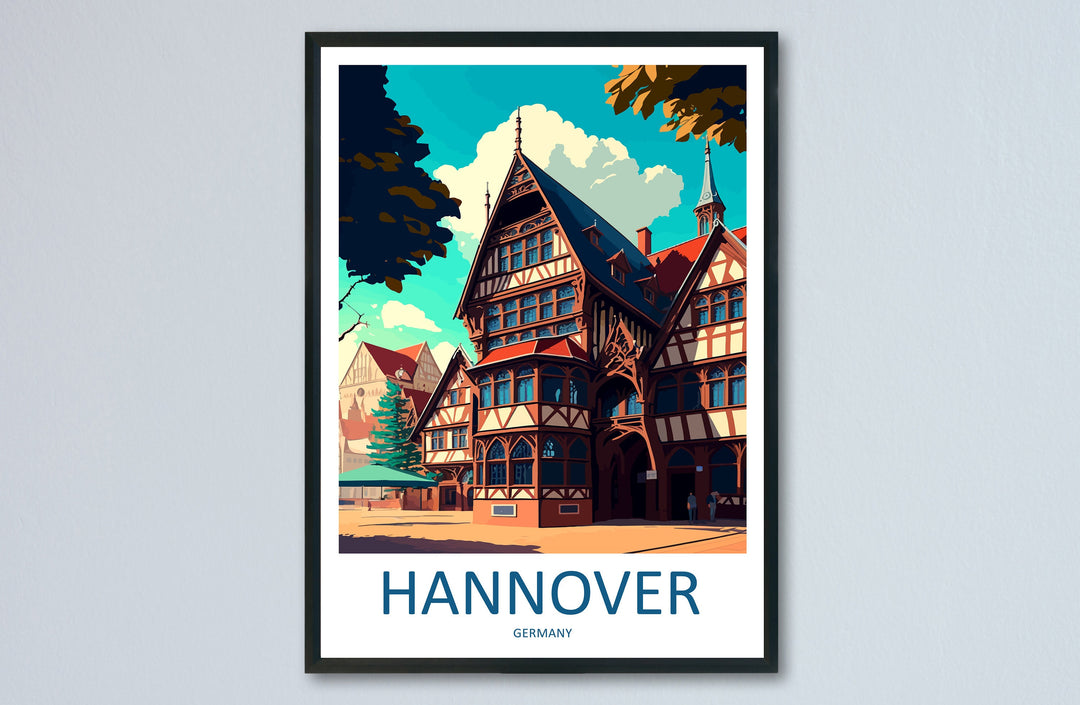 Hannover Travel Print Wall Art Hannover Wall Hanging Home Décor Hannover Gift Art Lovers Germany Art Lover Gift Hannover Art Travel Gift
