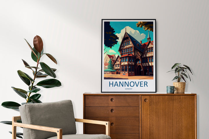 Hannover Travel Print Wall Art Hannover Wall Hanging Home Décor Hannover Gift Art Lovers Germany Art Lover Gift Hannover Art Travel Gift