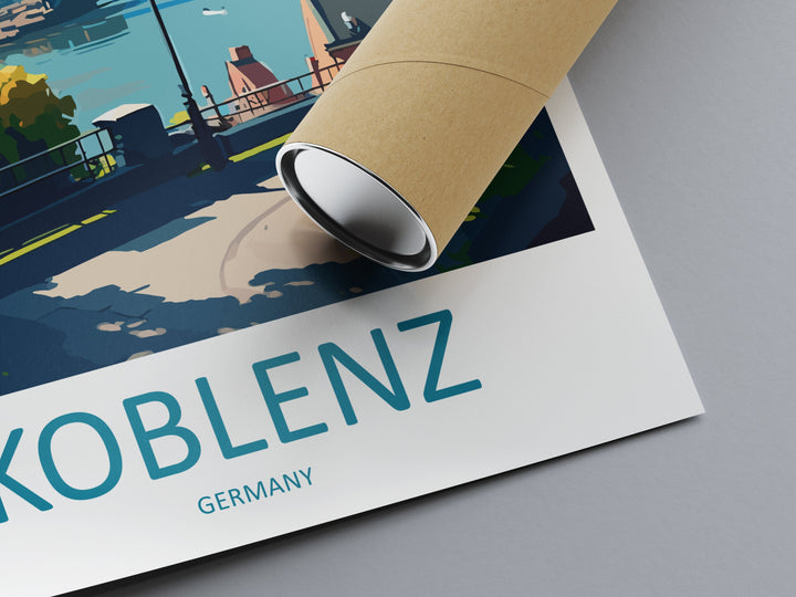 Koblenz Travel Print Wall Art Koblenz Wall Hanging Home Décor Koblenz Gift Art Lovers Germany Art Lover Gift Koblenz Art Travel Gift