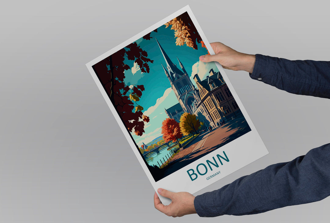 Bonn Travel Print Wall Art Bonn Wall Hanging Home Décor Bonn Gift Art Lovers Germany Art Lover Gift Bonn Art Travel Gift
