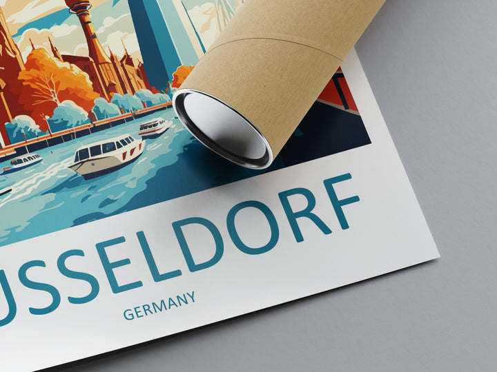 Dusseldorf Travel Print Wall Art Dusseldorf Wall Hanging Home Décor Dusseldorf Gift Art Lovers Germany Art Lover Gift Dusseldorf Travel Gift