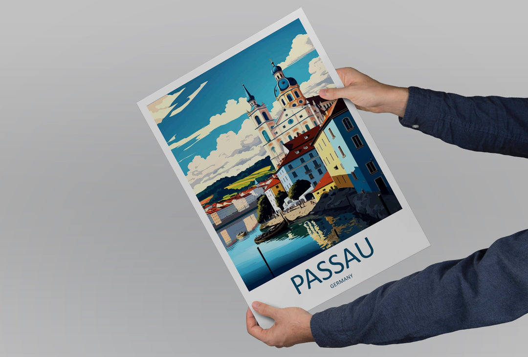 Passau Travel Print Wall Art Passau Wall Hanging Home Décor Passau Gift Art Lovers Germany Art Lover Gift Passau Art Travel Gift Passau