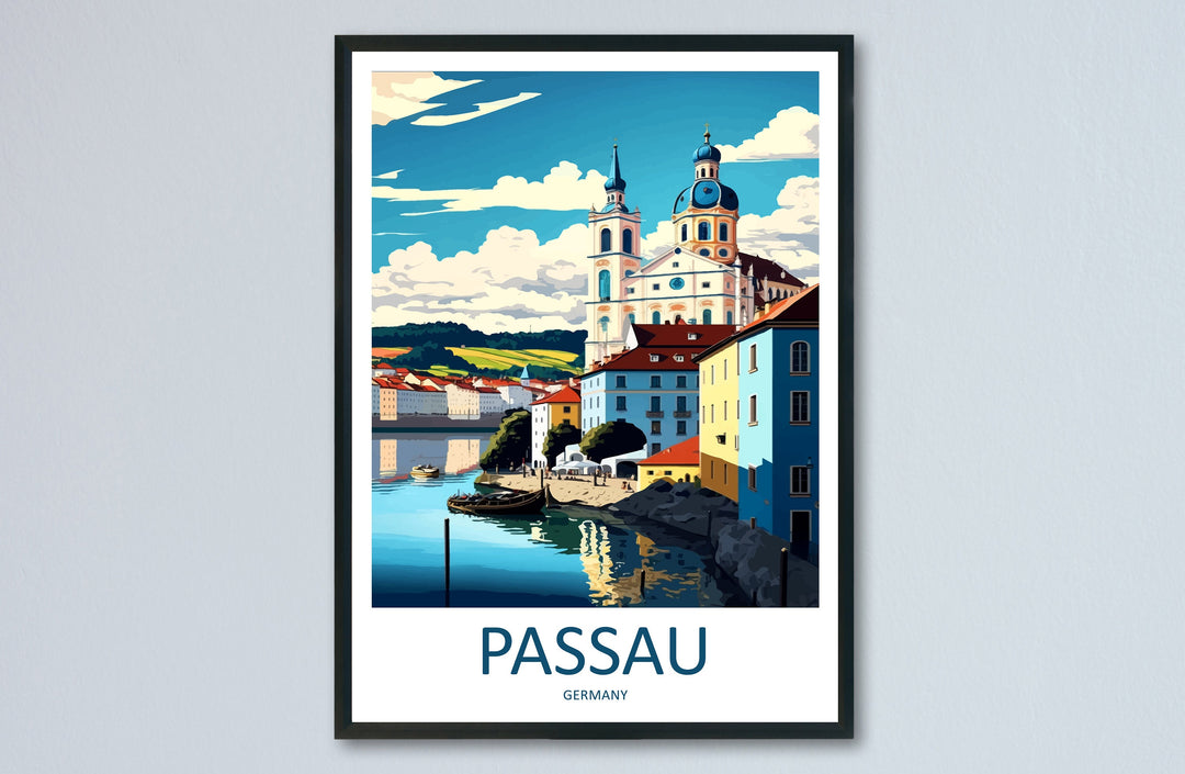Passau Travel Print Wall Art Passau Wall Hanging Home Décor Passau Gift Art Lovers Germany Art Lover Gift Passau Art Travel Gift Passau