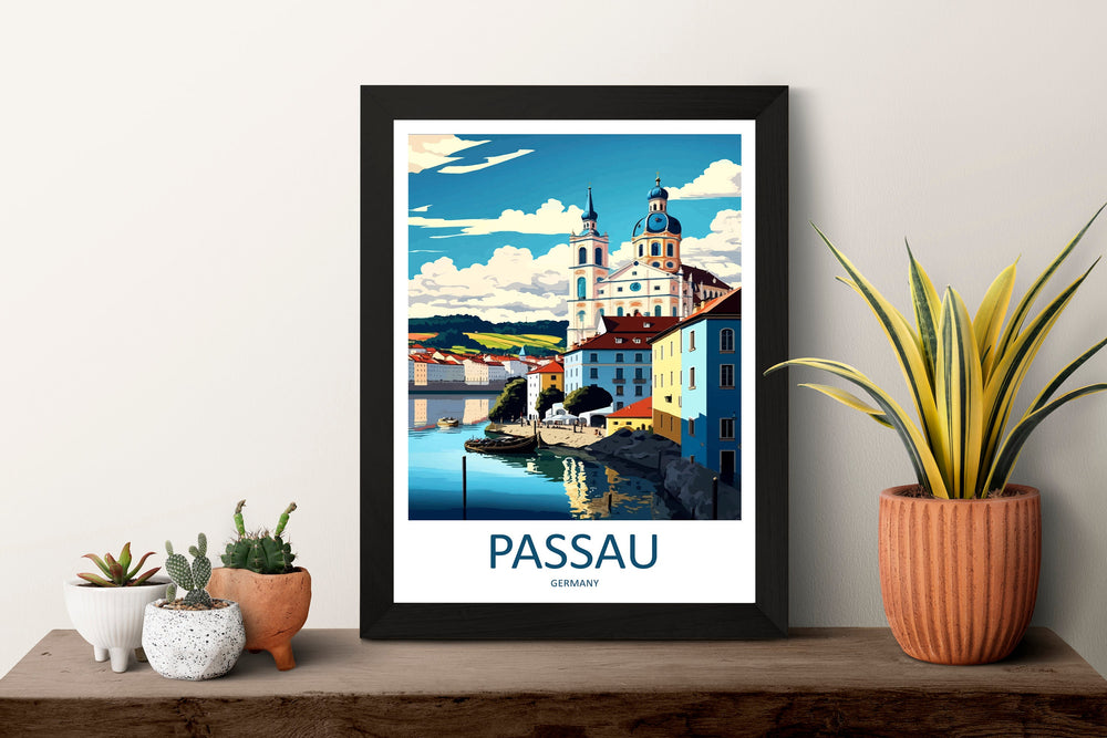 Passau Travel Print Wall Art Passau Wall Hanging Home Décor Passau Gift Art Lovers Germany Art Lover Gift Passau Art Travel Gift Passau