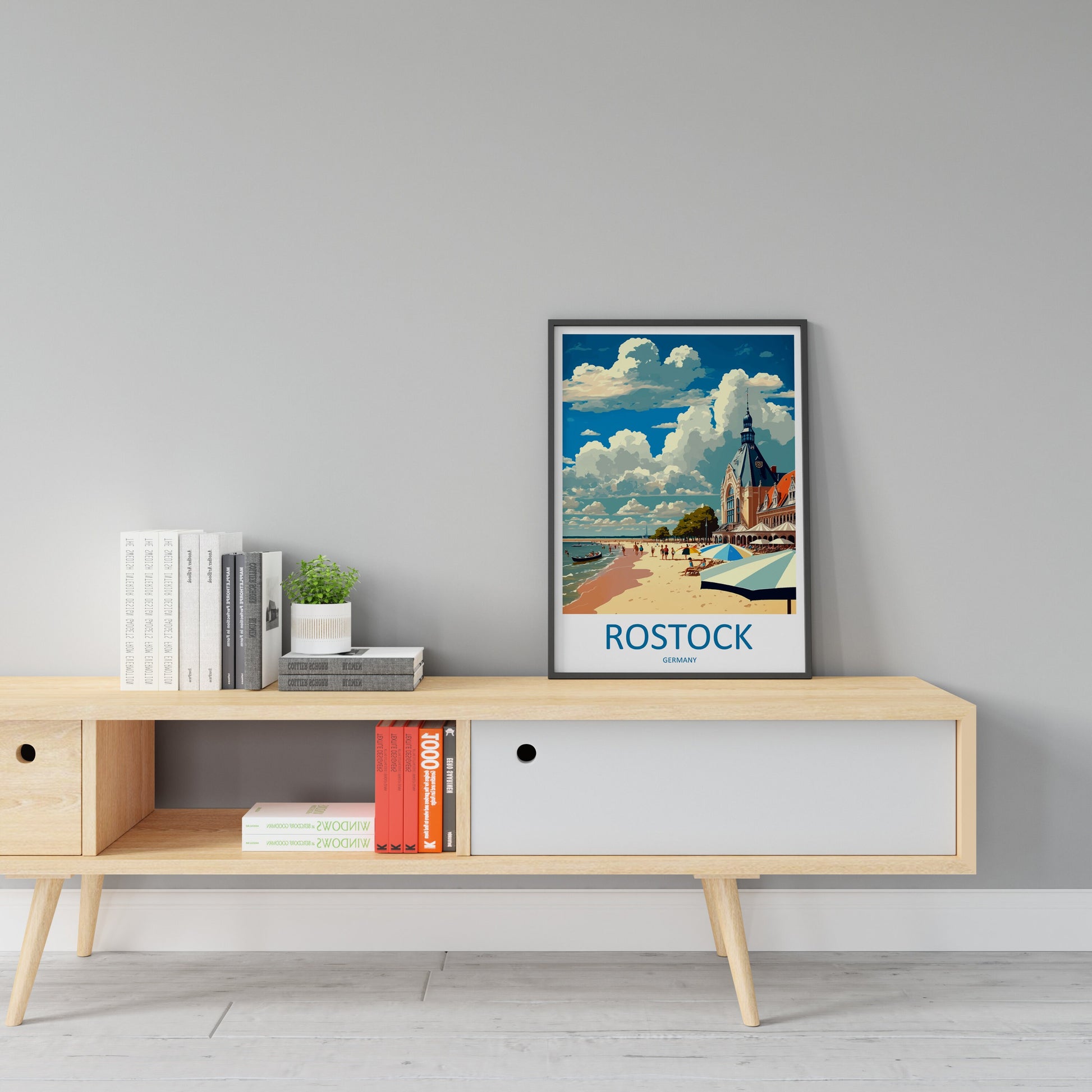 Rostock Travel Print Wall Art Rostock Wall Hanging Home Décor Rostock Gift Art Lovers Germany Art Lover Gift Rostock Art Travel Gift Rostock