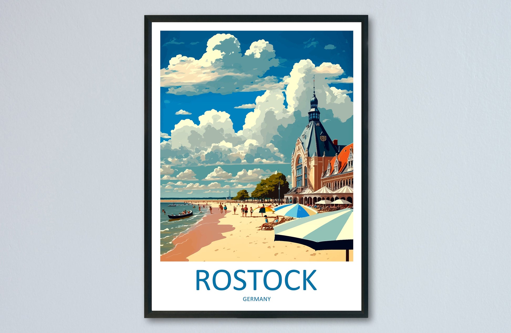 Rostock Travel Print Wall Art Rostock Wall Hanging Home Décor Rostock Gift Art Lovers Germany Art Lover Gift Rostock Art Travel Gift Rostock