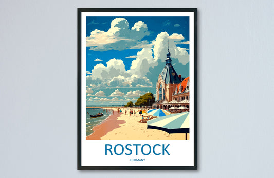 Rostock Travel Print Wall Art Rostock Wall Hanging Home Décor Rostock Gift Art Lovers Germany Art Lover Gift Rostock Art Travel Gift Rostock