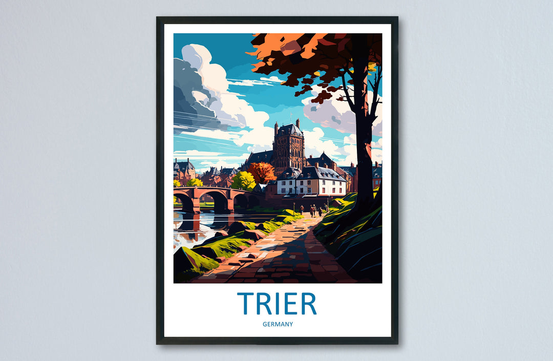 Trier Travel Print Wall Art Trier Wall Hanging Home Décor Trier Gift Art Lovers Germany Art Lover Gift Trier Art Travel Gift Trier Germany