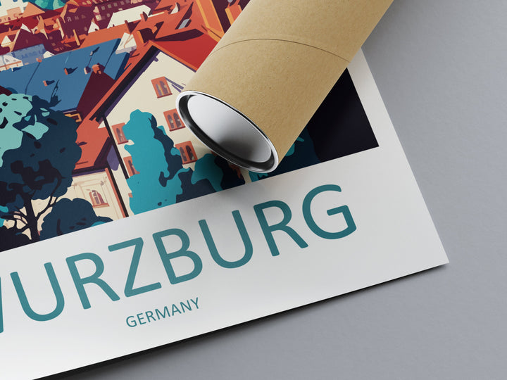 Wurzburg Travel Print Wall Art Wurzburg Wall Hanging Home Décor Wurzburg Gift Art Lovers Germany Art Lover Gift Wurzburg Art Travel Gift