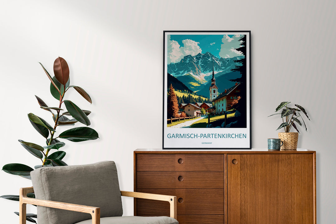 Garmisch-Partenkirchen Travel Print Wall Art Garmisch-Partenkirchen Wall Hanging Home Décor Garmisch-Partenkirchen Gift Art Lovers Germany