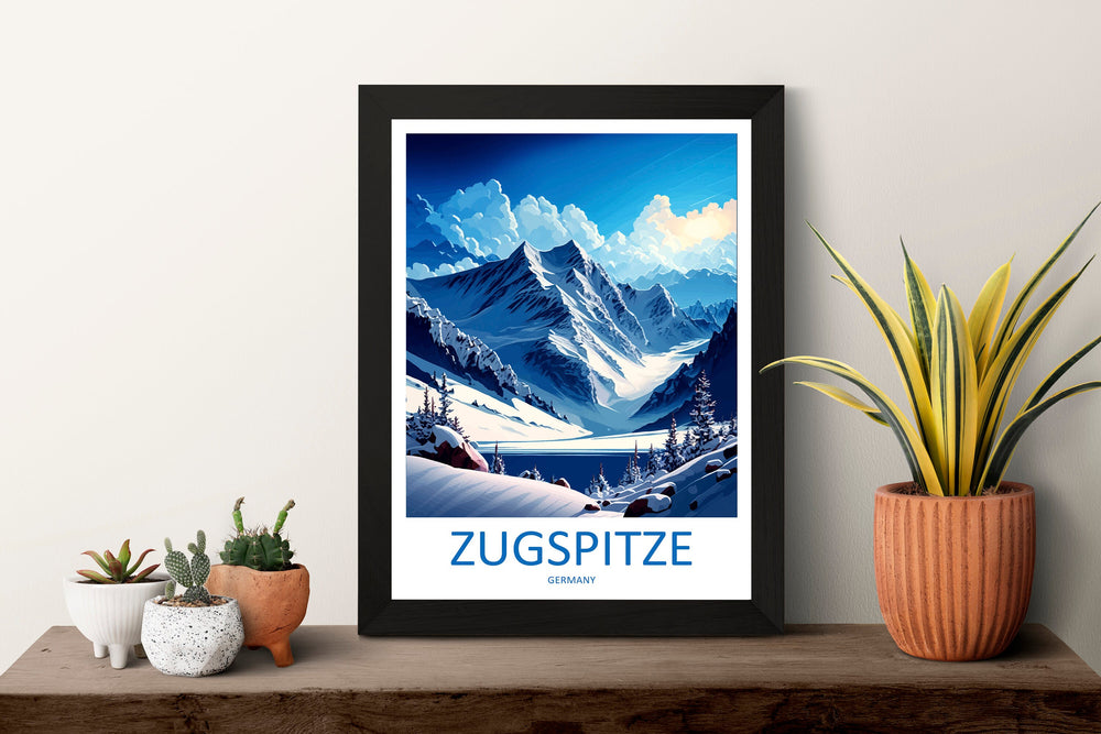 Zugspitze Travel Print Wall Art Zugspitze Wall Hanging Home Décor Zugspitze Gift Art Lovers Germany Art Lover Gift Zugspitze Art Travel Gift