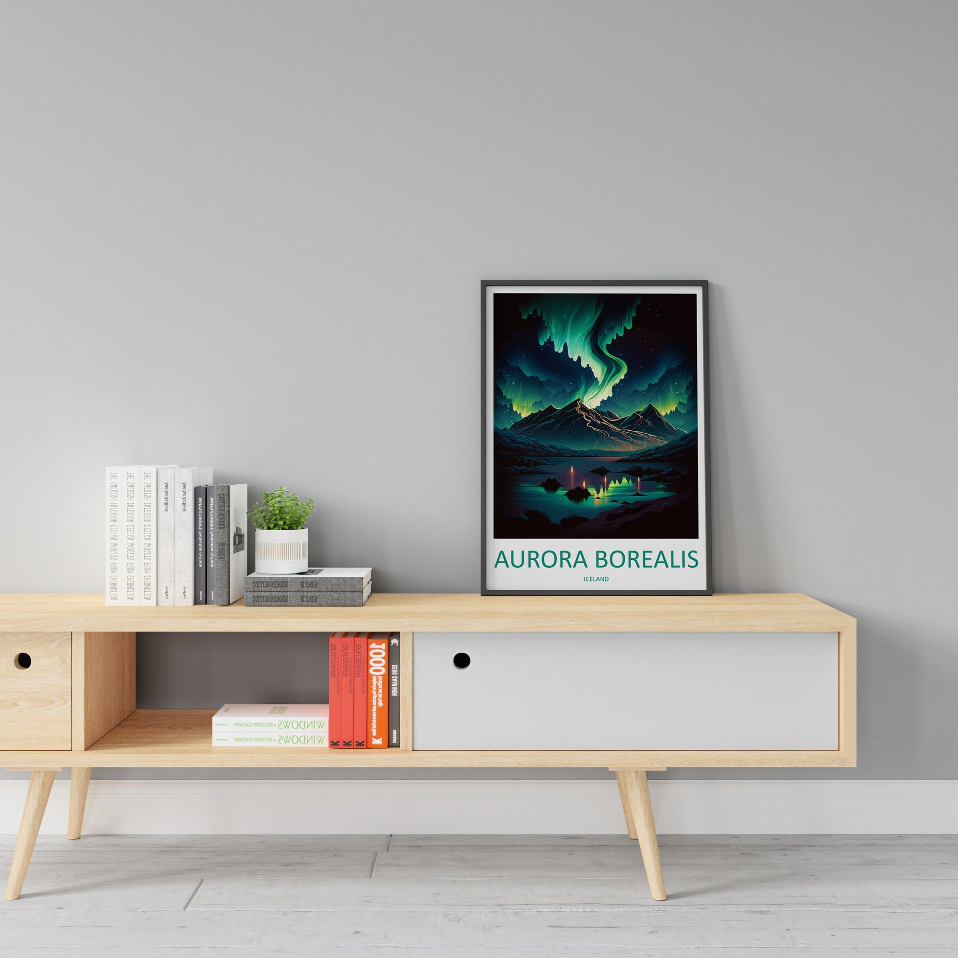 Northern Lights Travel Print Wall Art Aurora Borealis Wall Hanging Home Décor Aurora Borealis Gift Art Lovers Iceland Art Lover Gift Decor