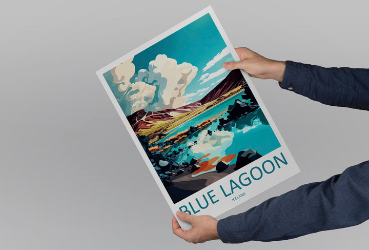 Blue Lagoon Travel Print Wall Art Blue Lagoon Wall Hanging Home Décor Blue Lagoon Gift Art Lovers Iceland Art Lover Gift Blue Lagoon Decor