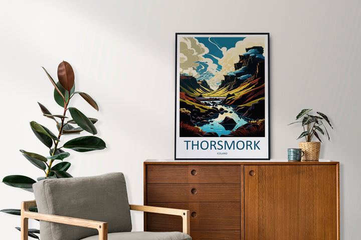 Thorsmork Travel Print Wall Art Thorsmork Wall Hanging Home Décor Thorsmork Gift Art Lovers Iceland Art Lover Gift Thorsmork Wall Decor