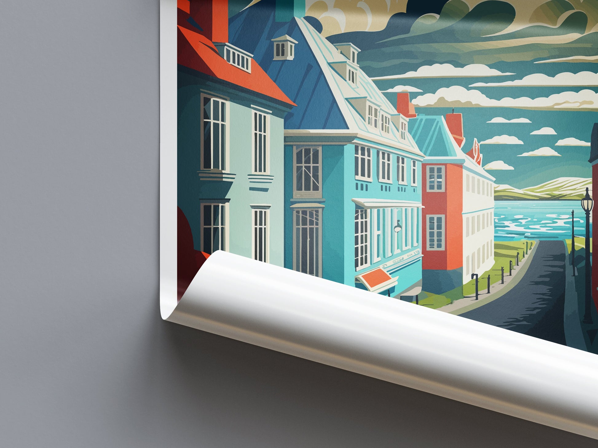 Reykjavik Travel Print Wall Art Reykjavik Wall Hanging Home Décor Reykjavik Gift Art Lovers Iceland Art Lover Gift Reykjavik Wall Decor