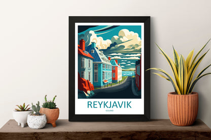 Reykjavik Travel Print Wall Art Reykjavik Wall Hanging Home Décor Reykjavik Gift Art Lovers Iceland Art Lover Gift Reykjavik Wall Decor