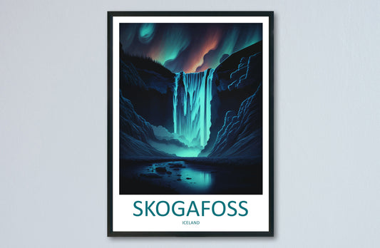 Skogafoss Travel Print Wall Art Skogafoss Wall Hanging Home Décor Skogafoss Gift Art Lovers Iceland Art Lover Gift Skogafoss Wall Décor