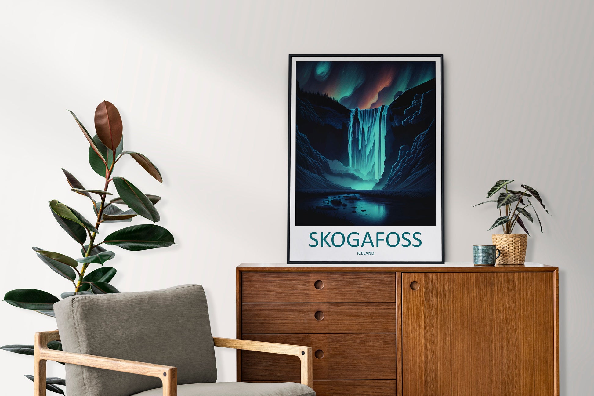 Skogafoss Travel Print Wall Art Skogafoss Wall Hanging Home Décor Skogafoss Gift Art Lovers Iceland Art Lover Gift Skogafoss Wall Décor