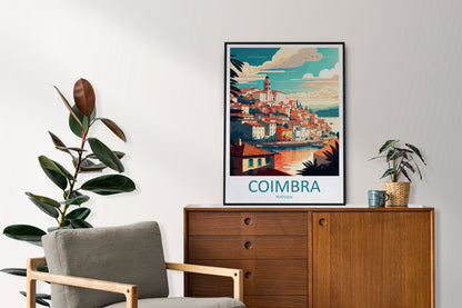 Coimbra Travel Print Wall Art Coimbra Wall Hanging Home Décor Coimbra Gift Art Lovers Portugal Art Lover Gift Coimbra Wall Décor Coimbra Art
