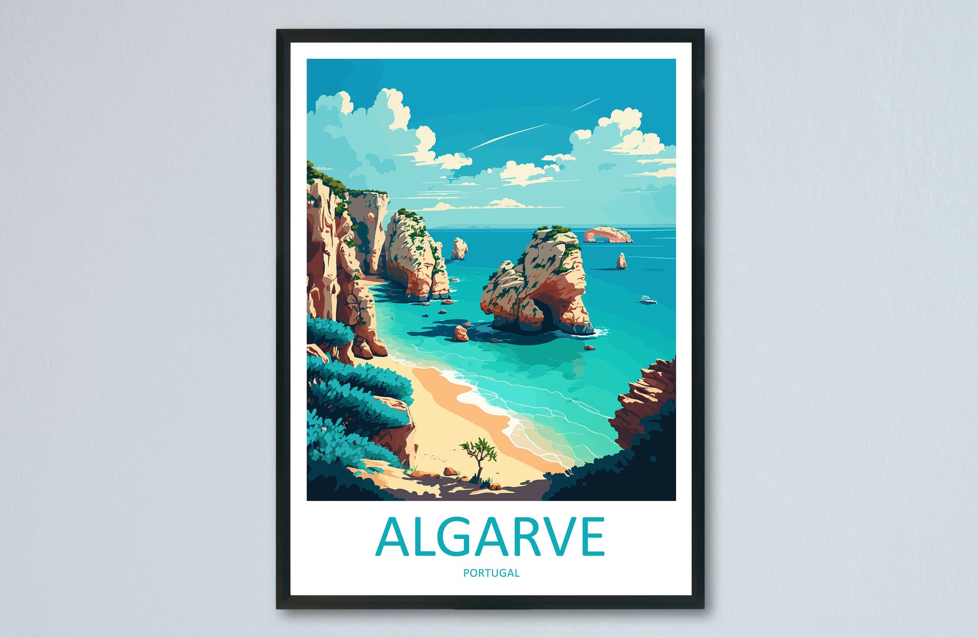 Algarve Travel Print Wall Art Algarve Wall Hanging Home Décor Algarve Gift Art Lovers Portugal Art Lover Gift Algarve Wall Décor Algarve Art