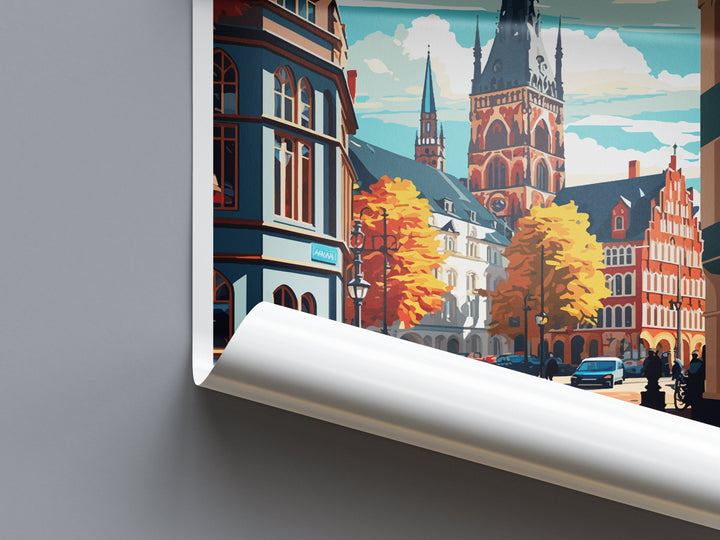 Darmstadt Travel Print Wall Art Darmstadt Wall Hanging Home Décor Darmstadt Gift Art Lovers Germany Art Lover Gift Darmstadt Art Travel Gift