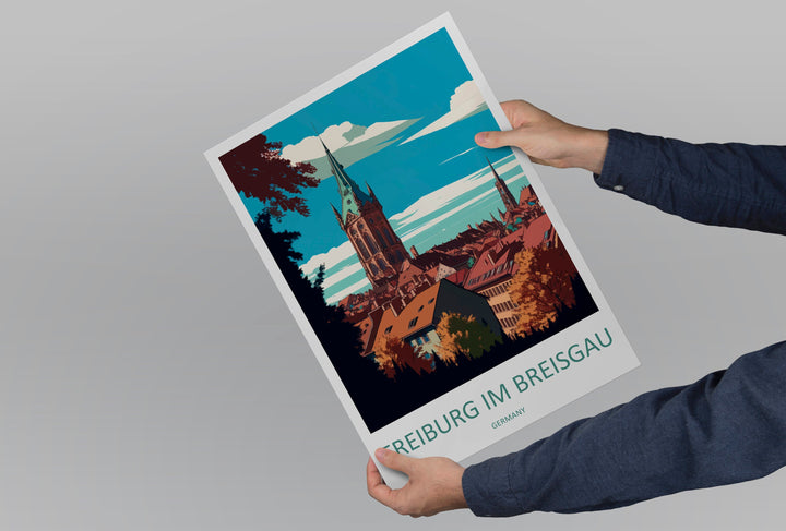 Freiburg Im Breisgau Travel Print Wall Art Freiburg Im Breisgau Wall Hanging Home Décor Freiburg Im Breisgau Gift Art Lovers Germany