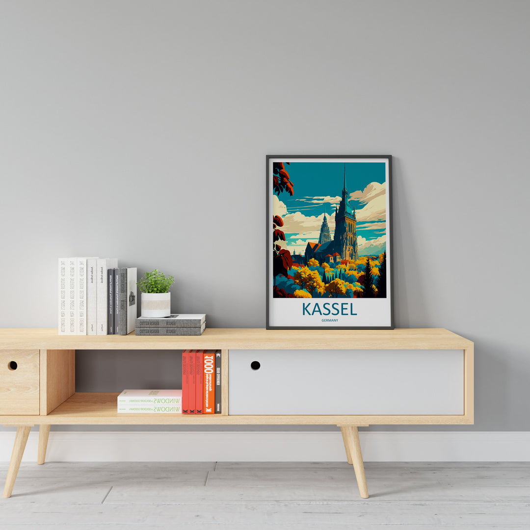 Kassel Travel Print Wall Art Kassel Wall Hanging Home Décor Kassel Gift Art Lovers Germany Art Lover Gift Kassel Art Travel Gift Kassel