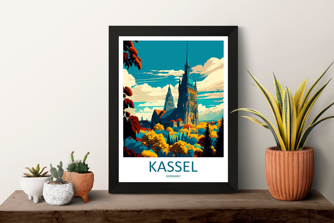 Kassel Travel Print Wall Art Kassel Wall Hanging Home Décor Kassel Gift Art Lovers Germany Art Lover Gift Kassel Art Travel Gift Kassel