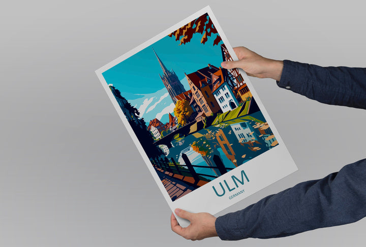 Ulm Travel Print Wall Art Ulm Wall Hanging Home Décor Ulm Gift Art Lovers Germany Art Lover Gift Ulm Art Travel Gift Poster