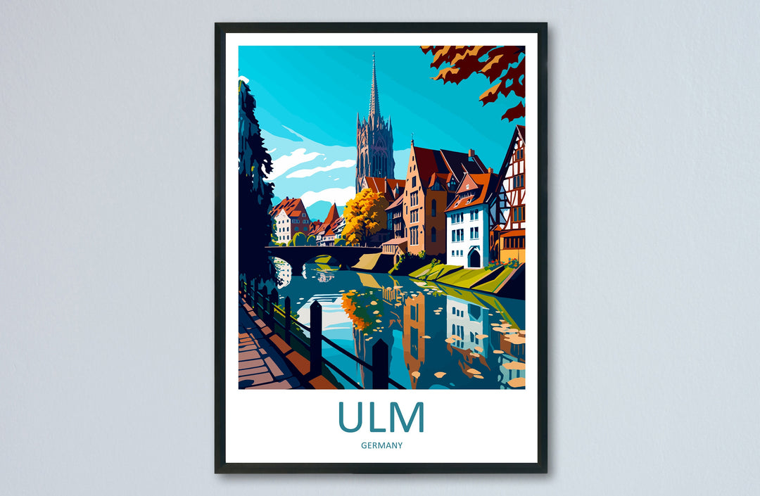 Ulm Travel Print Wall Art Ulm Wall Hanging Home Décor Ulm Gift Art Lovers Germany Art Lover Gift Ulm Art Travel Gift Poster