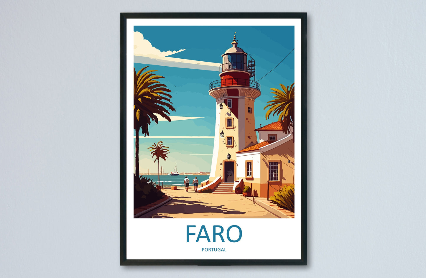 Faro Travel Print Wall Art Faro Wall Hanging Home Décor Faro Gift Art Lovers Portugal Art Lover Gift Faro Wall Décor Faro Travel Decor