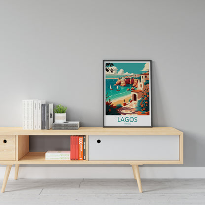 Lagos Travel Print Wall Art Lagos Wall Hanging Home Décor Lagos Gift Art Lovers Portugal Art Lover Gift Lagos Wall Décor Lagos Travel Art