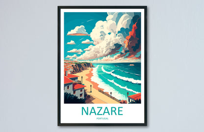 Nazaré Travel Print Wall Art Nazaré Wall Hanging Home Décor Nazaré Gift Art Lovers Portugal Art Lover Gift Nazaré Wall Décor Nazaré Wall Art