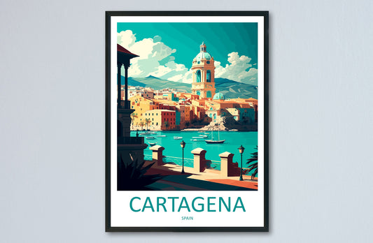 Cartagena Travel Print Wall Art Cartagena Wall Hanging Home Décor Cartagena Gift Art Lovers Spain Art Lover Gift Cartagena Wall Décor