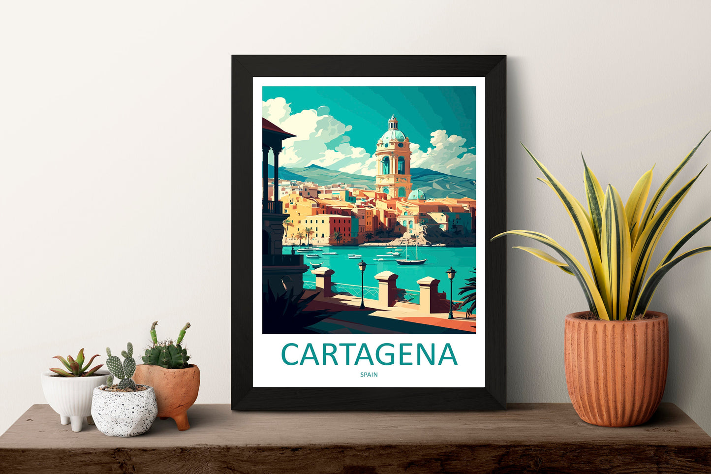 Cartagena Travel Print Wall Art Cartagena Wall Hanging Home Décor Cartagena Gift Art Lovers Spain Art Lover Gift Cartagena Wall Décor